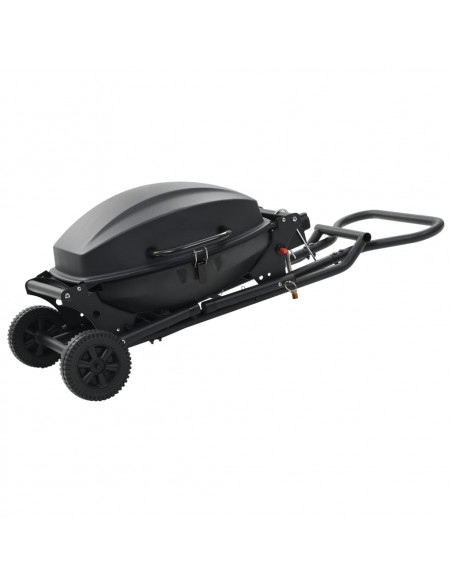 Barbecue e Griglia a Gas Portatile con Fornello Nero