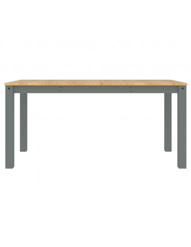 Tavolo da Pranzo Panama Grigio 160x80x75 cm Legno Massello Pino