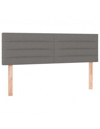 Testiere 2 pz Grigio Scuro 72x5x78/88 cm in Tessuto