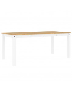 Tavolo da Pranzo Panama Bianco 180x90x75 cm Legno Massello Pino 2