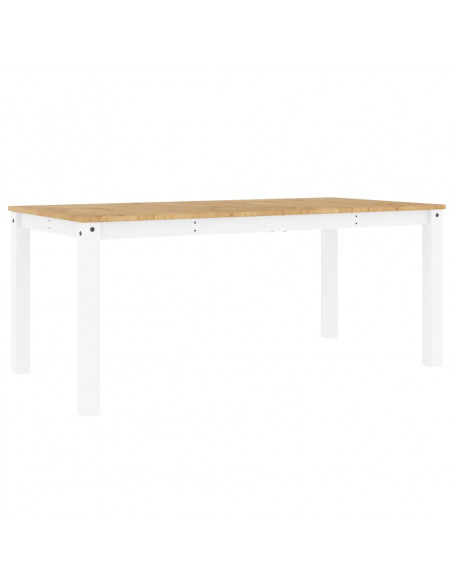 Tavolo da Pranzo Panama Bianco 180x90x75 cm Legno Massello Pino