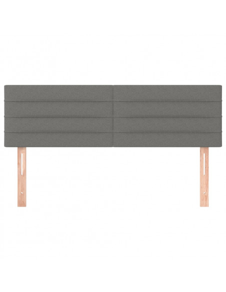 Testiere 2 pz Grigio Scuro 72x5x78/88 cm in Tessuto