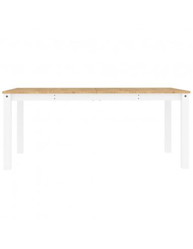 Tavolo da Pranzo Panama Bianco 180x90x75 cm Legno Massello Pino