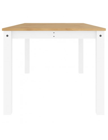 Tavolo da Pranzo Panama Bianco 180x90x75 cm Legno Massello Pino