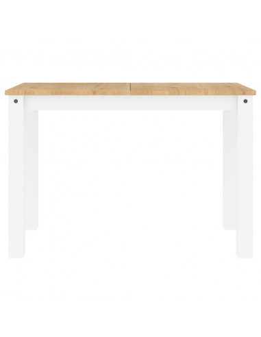 Tavolo da Pranzo Panama Bianco 117x60x75 cm Legno Massello Pino