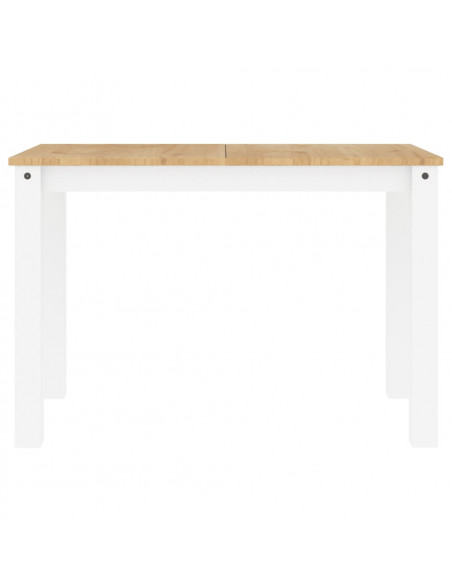Tavolo da Pranzo Panama Bianco 117x60x75 cm Legno Massello Pino