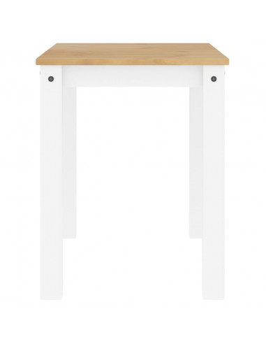 Tavolo da Pranzo Panama Bianco 117x60x75 cm Legno Massello Pino