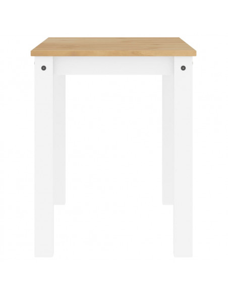 Tavolo da Pranzo Panama Bianco 117x60x75 cm Legno Massello Pino
