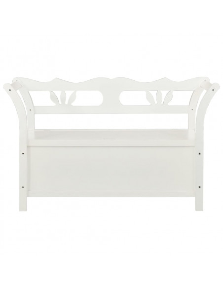 Panca Bianca 107x45x75,5 cm Legno Massello di Abete