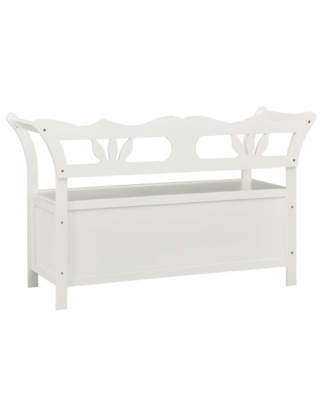 Panca Bianca 107x45x75,5 cm Legno Massello di Abete
