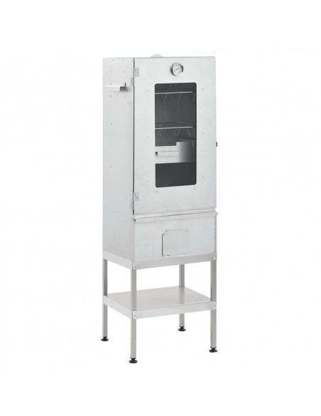 Forno Affumicatore BBQ con Tavolino in Acciaio Zincato