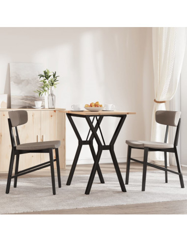 Tavolo da Pranzo Telaio a Y 80x50x75 cm Massello Pino e Ghisa