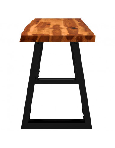 Panca con Bordi Vivi 110 cm in Legno Massello di Acacia