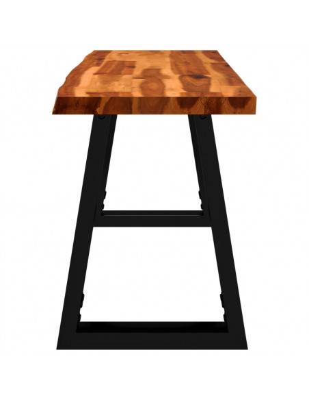 Panca con Bordi Vivi 110 cm in Legno Massello di Acacia