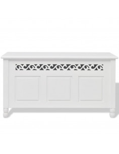 Cassapanca in Stile Barocco MDF Bianca 2