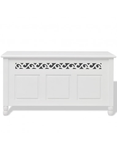 Cassapanca in Stile Barocco MDF Bianca