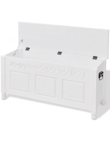 Cassapanca in Stile Barocco MDF Bianca