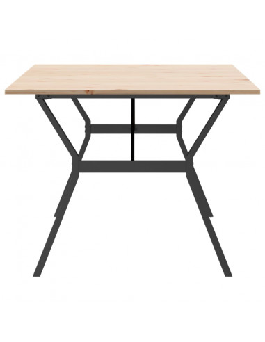 Tavolo da Pranzo Telaio a Y 200x100x75 cm Legno Pino e Acciaio
