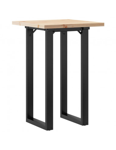 Tavolo da Pranzo Telaio a O 50x50x75,5 cm Massello Pino e Ghisa