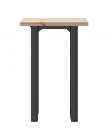 Tavolo da Pranzo Telaio a O 50x50x75,5 cm Massello Pino e Ghisa