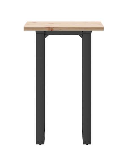 Tavolo da Pranzo Telaio a O 50x50x75,5 cm Massello Pino e Ghisa