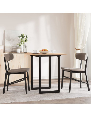 Tavolo da Pranzo Telaio a O 70x70x75,5 cm Massello Pino e Ghisa