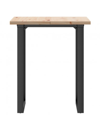 Tavolo da Pranzo Telaio a O 70x70x75,5 cm Massello Pino e Ghisa