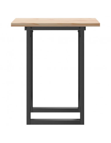 Tavolo da Pranzo Telaio a O 70x70x75,5 cm Massello Pino e Ghisa