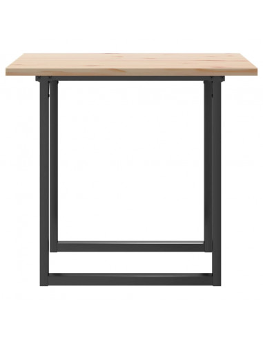 Tavolo da Pranzo Telaio a O 90x90x75,5 cm Massello Pino e Ghisa