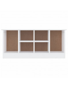 Panca Porta Scarpe ALTA Bianca 100x35x45 cm Legno Massello Pino 2