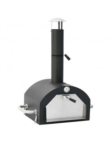 Forno per Pizza e Barbecue 3-in-1 Nero