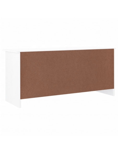 Panca Porta Scarpe ALTA Bianca 100x35x45 cm Legno Massello Pino