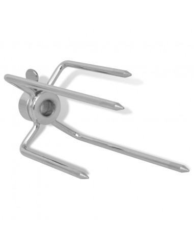 Barbecue forche per spiedo 2 pezzi in acciaio