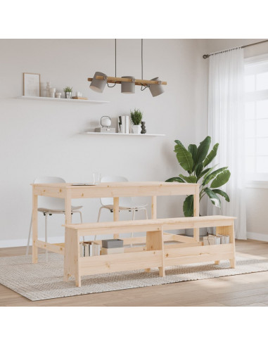 Panca da Ingresso 16028x45 cm in Legno Massello di Pino