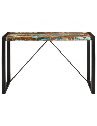 Tavolo da Pranzo 120x55x76 cm in Legno Massello di Recupero