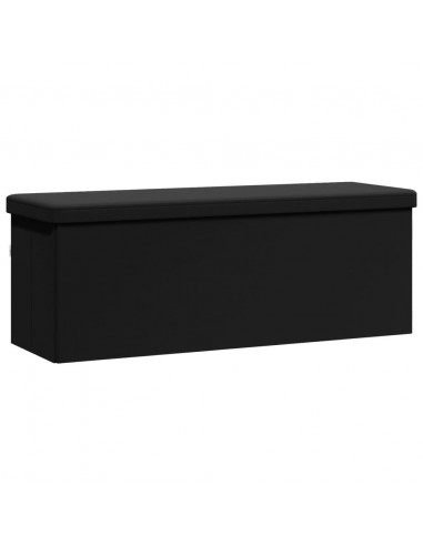 Panca Portaoggetti Pieghevole Nera in PVC