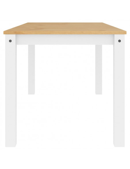 Tavolo da Pranzo Panama Bianco 160x80x75 cm Legno Massello Pino
