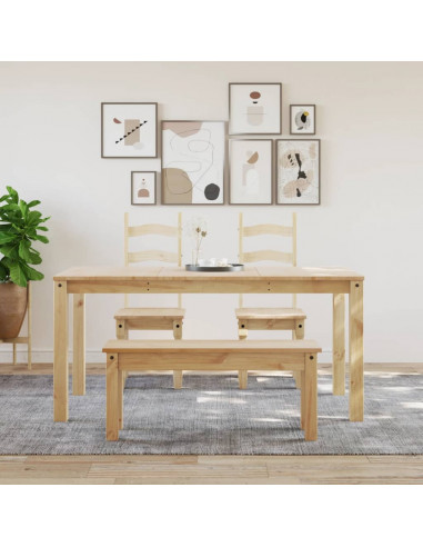 Tavolo da Pranzo Panama 160x80x75 cm in Legno Massello di Pino