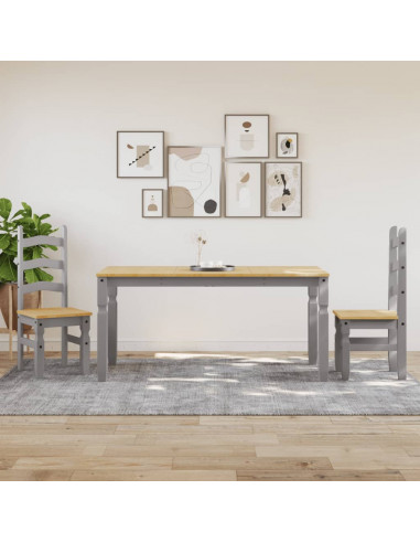 Tavolo da Pranzo Corona 160x80x75 cm in Legno Massello di Pino