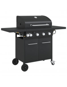 Griglia Barbecue a Gas con 5 Bruciatori Nero in Acciaio 2