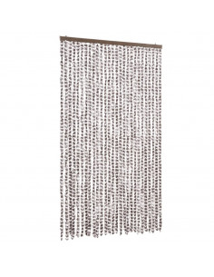 Tenda Antimosche Tortora e Bianca 118x220 cm in Ciniglia 2