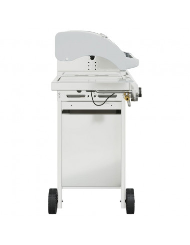 Griglia Barbecue a Gas con 7 Bruciatori Argento in Acciaio