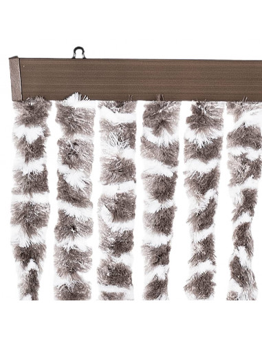 Tenda Antimosche Tortora e Bianca 118x220 cm in Ciniglia