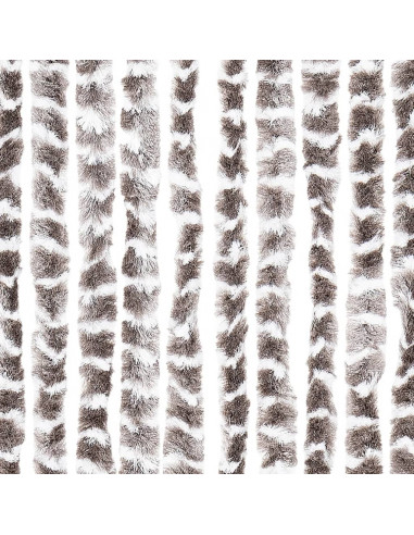 Tenda Antimosche Tortora e Bianca 118x220 cm in Ciniglia