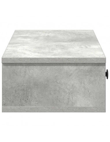 Scaffale a Parete con Cassetti Grigio 60x25x15 cm in Truciolato