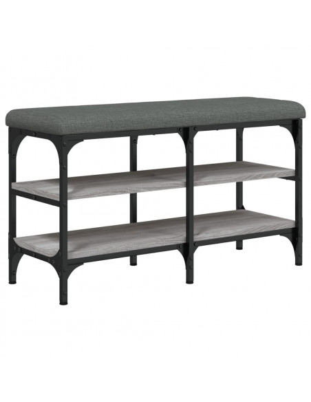 Panca Porta Scarpe Grigio Sonoma 82x32x47 cm Legno Multistrato