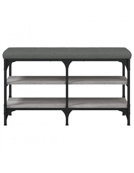 Panca Porta Scarpe Grigio Sonoma 82x32x47 cm Legno Multistrato