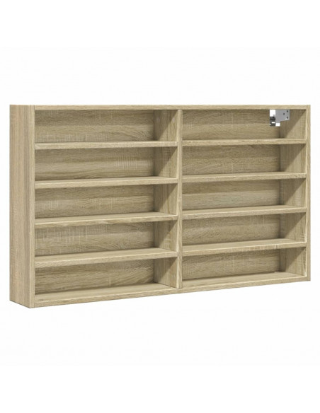 Armadietto Vetrina Rovere Sonoma 100x15x58 cm Legno Multistrato