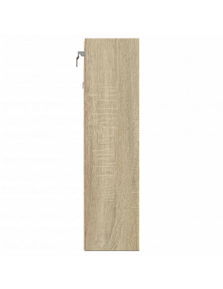 Armadietto Vetrina Rovere Sonoma 100x15x58 cm Legno Multistrato
