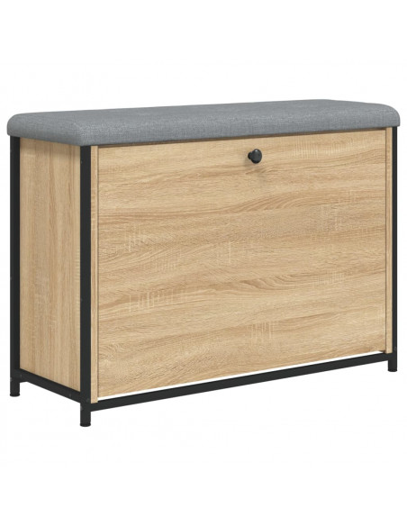Panca Portascarpe Cassetto Ribaltabile Rovere Sonoma 82x32x56cm